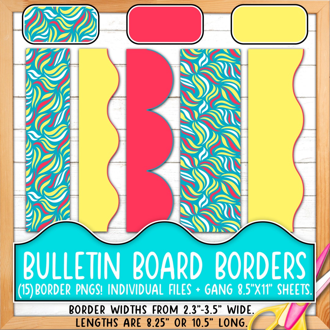 Borders For Bulletin Boards Print Cut Seamless Classroom Board Door