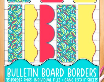 Borders for Bulletin Boards | Print & Cut, Seamless | Classroom