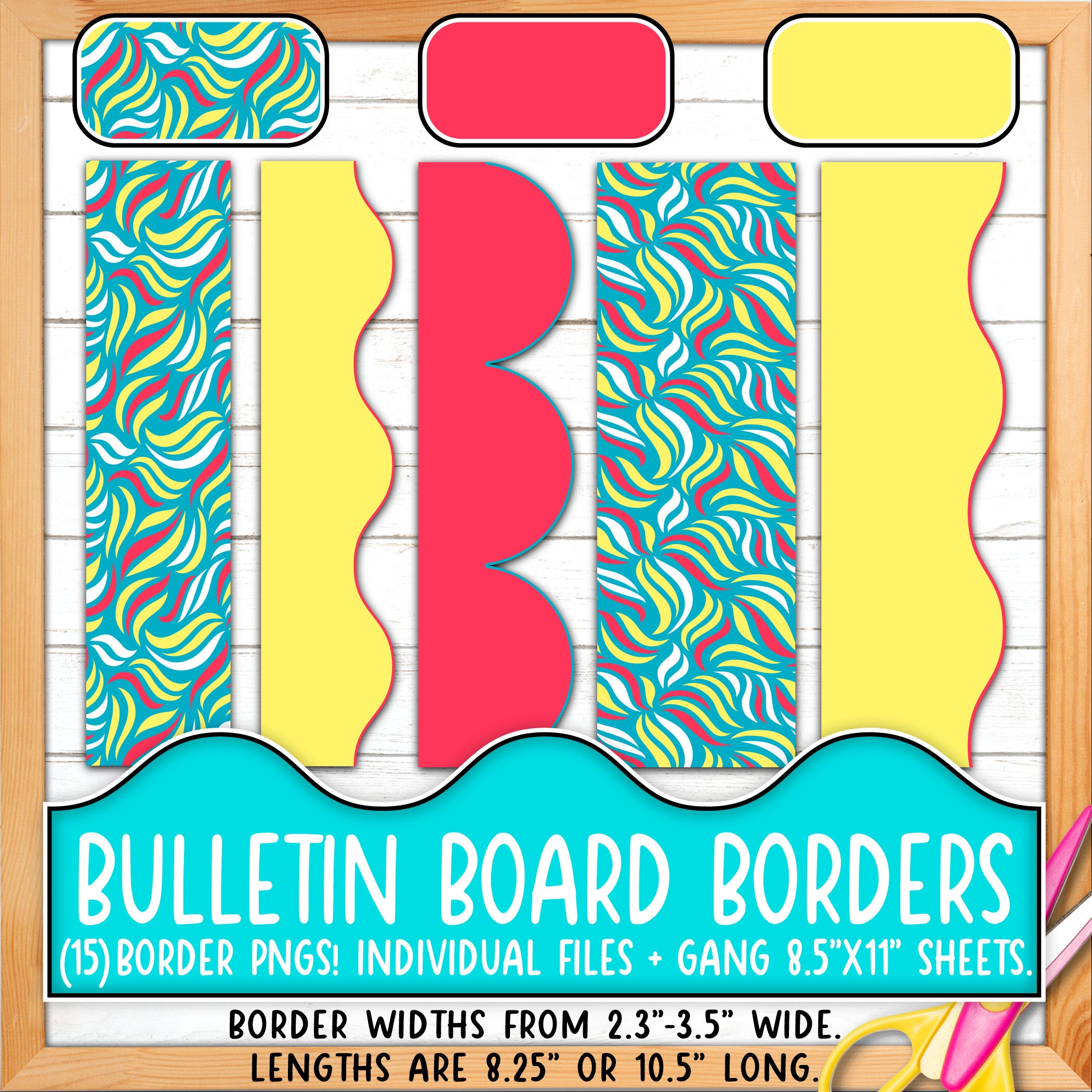 Borders for Bulletin Boards | Print & Cut, Seamless | Classroom