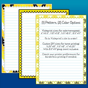 Stationery Pack | Printable & Vistaprint Compatible | Flowers, Diamonds ...