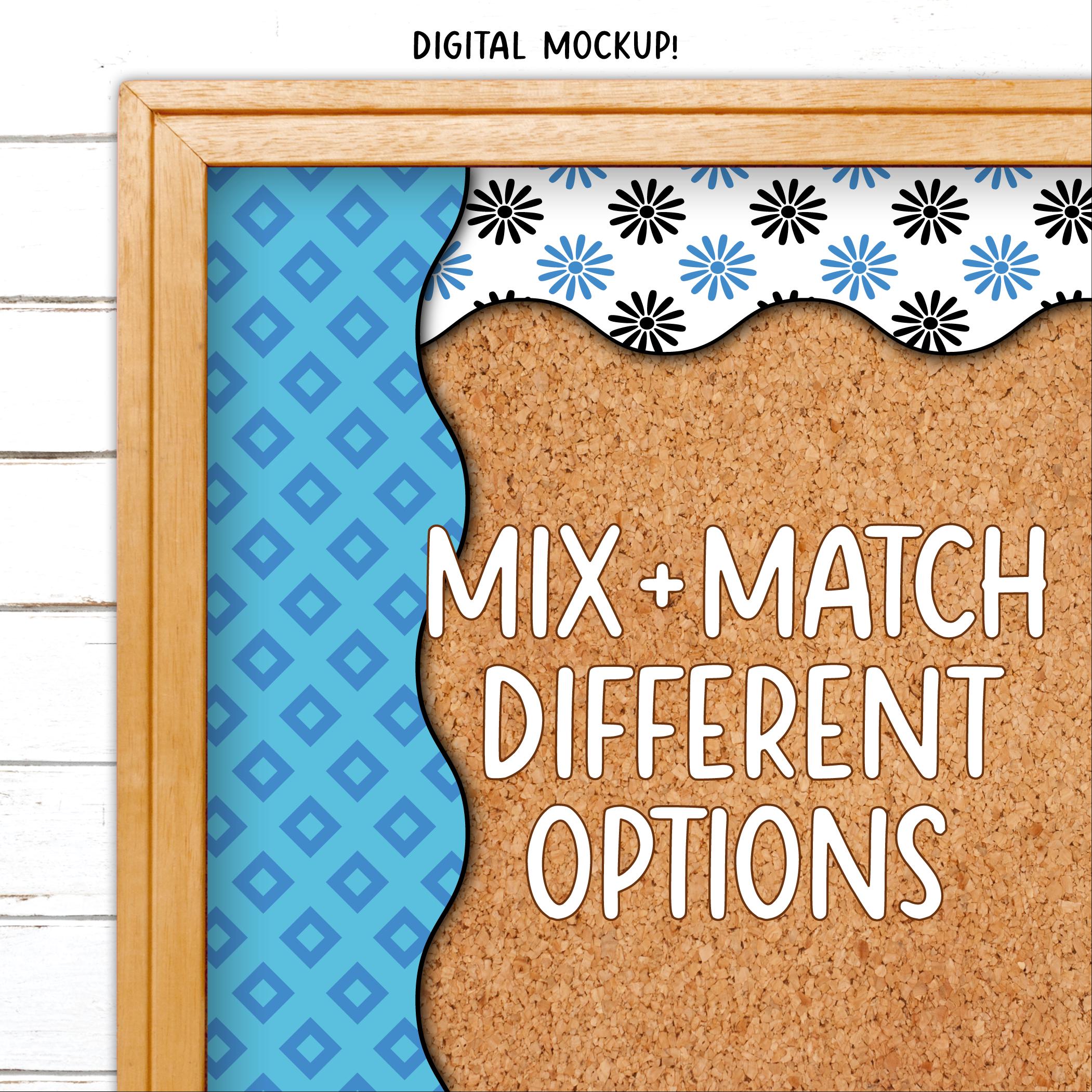 Borders for Bulletin Boards | Print & Cut, Seamless | Flowers