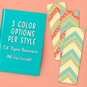 Digital Bookmarks (printable), Clipart Bundle Set of 12 | Lined & Blank ...