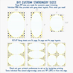 Stationery Pack | Printable & Vistaprint Compatible | Flowers, Diamonds ...