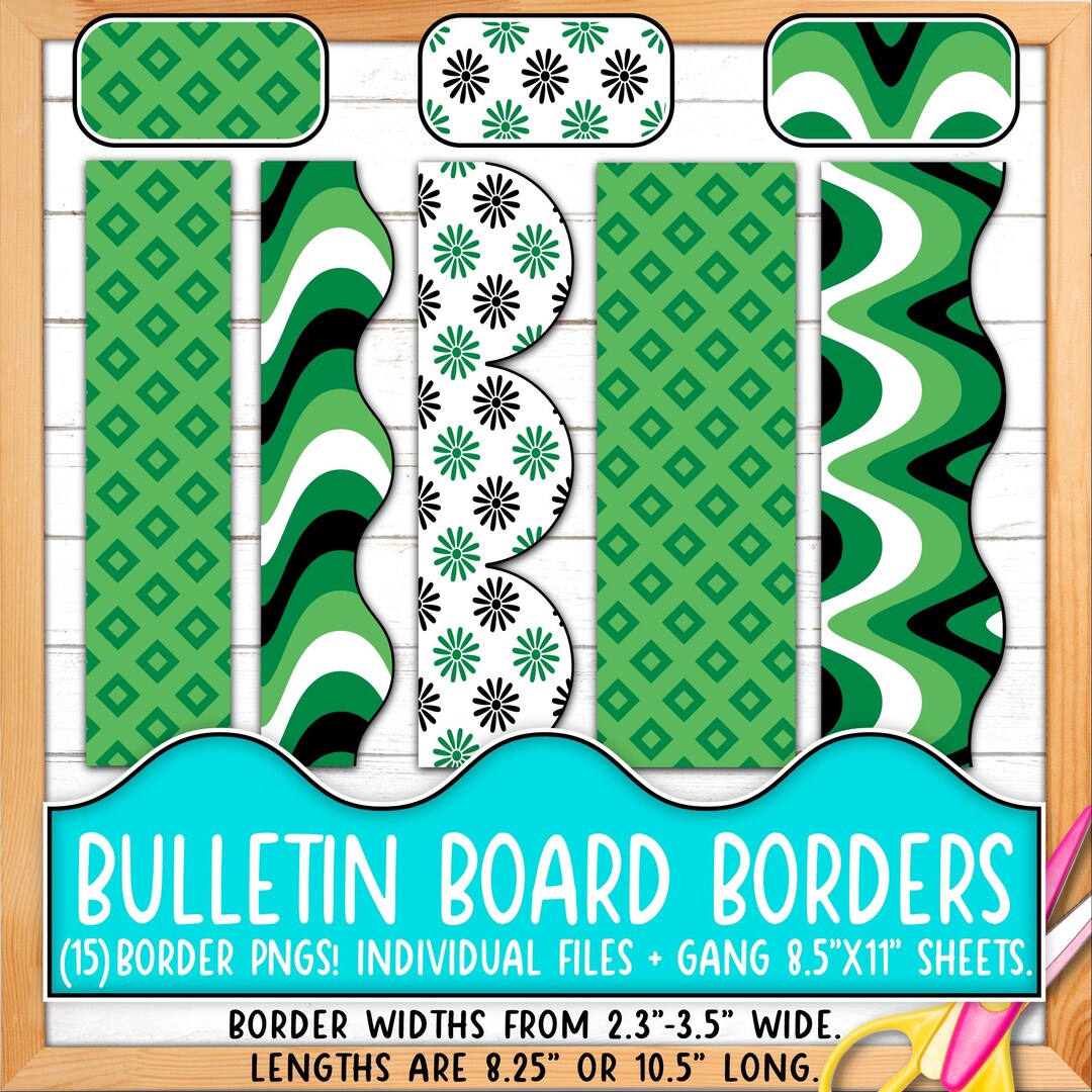 Borders for Bulletin Boards | Print & Cut, Seamless | Flowers