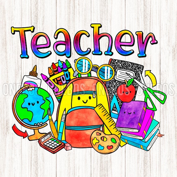 Cute School Supply Elements Clip Art Set