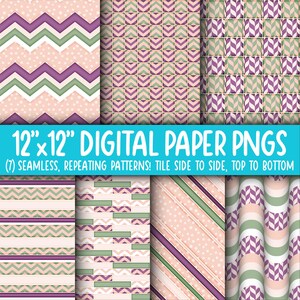 Behangachtergrond: digitaal papier | Naadloos | Geometrisch, chevron, stip, raster, race, boho, neutraal, paars, groen, bruin, WA55LL-A249