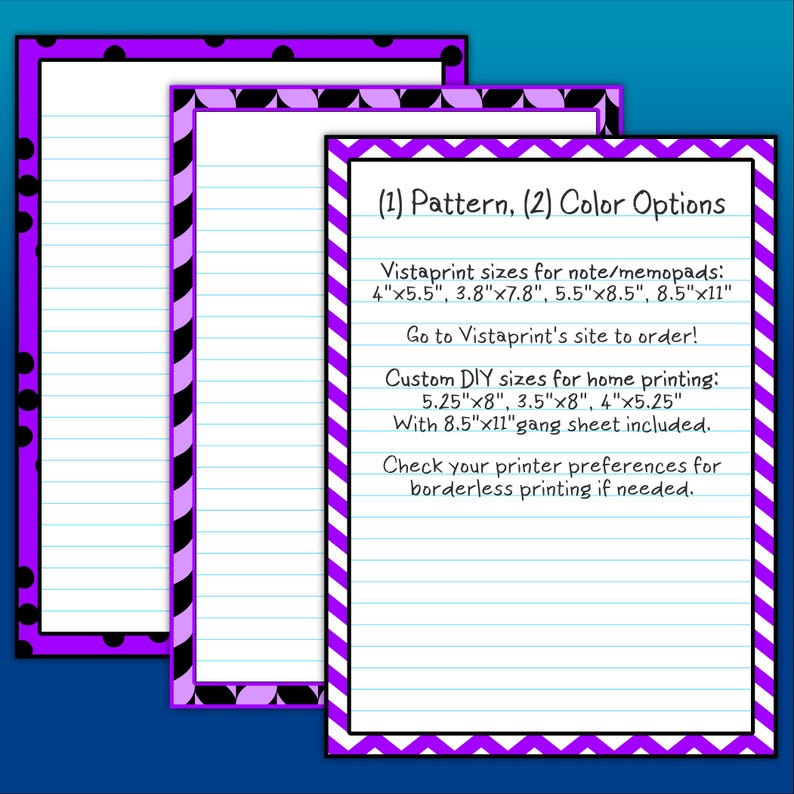 Stationery Pack | Printable & Vistaprint Compatible | Geometric Shapes ...