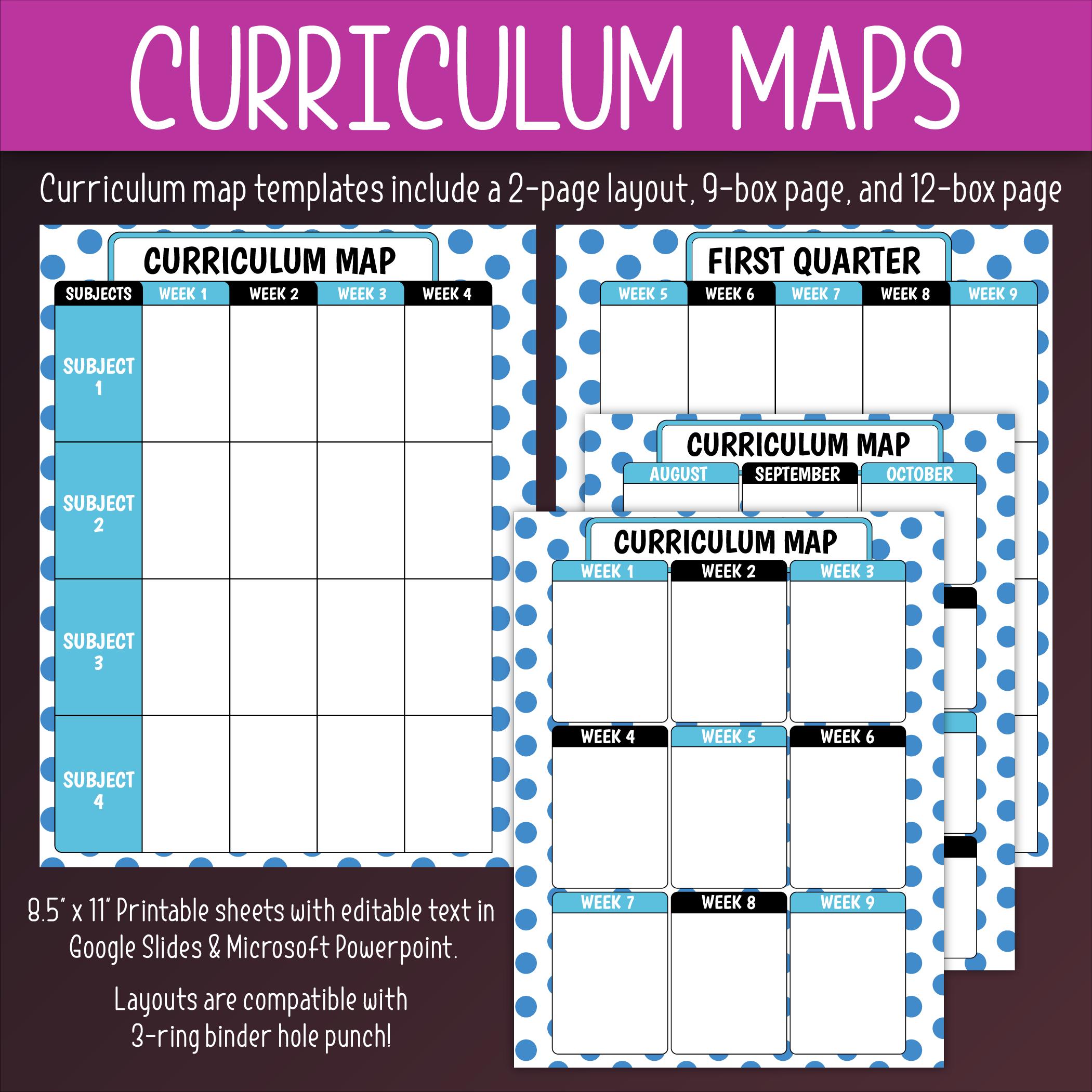 Lesson Plan Sheets & Curriculum Maps (editable) | Grid, Diagonal ...