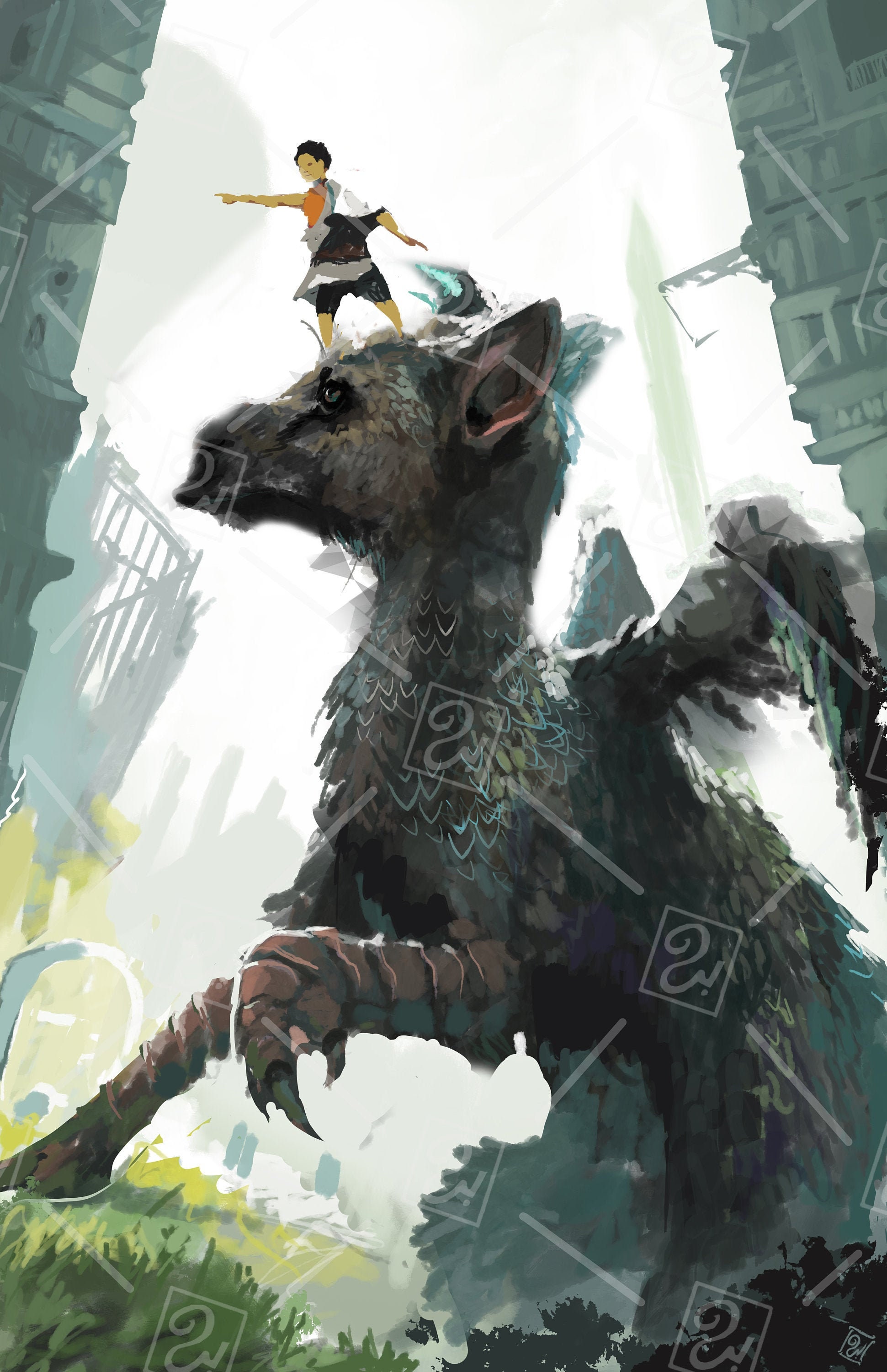 The Last Guardian Trico Art Print