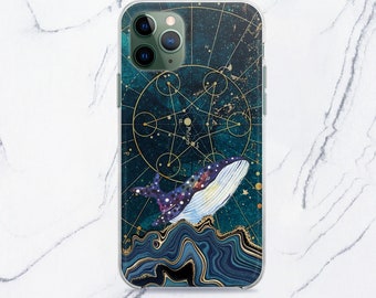 Whale iPhone 13 Pro Max Case for iPhone 13 Pro Hard Cover Constellations iPhone 13 Mini Case iPhone 12 Pro Max Case iPhone 12 Case CP6409