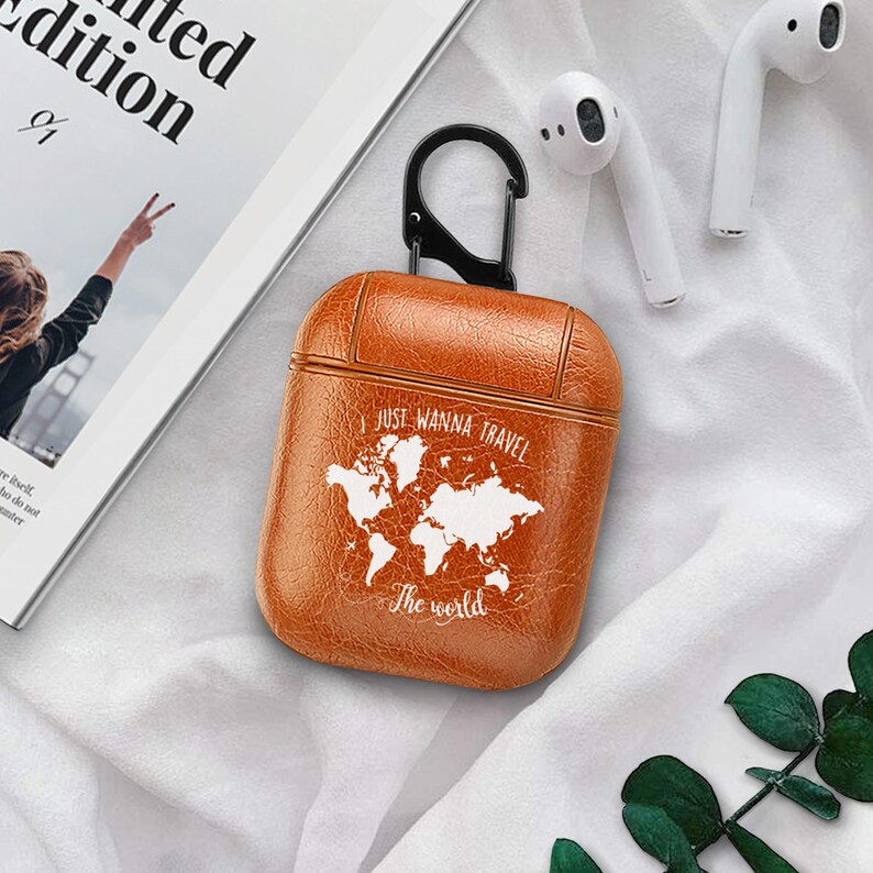World Map Airpod Case I Just Wanna Travel the World Airpods Etsy
