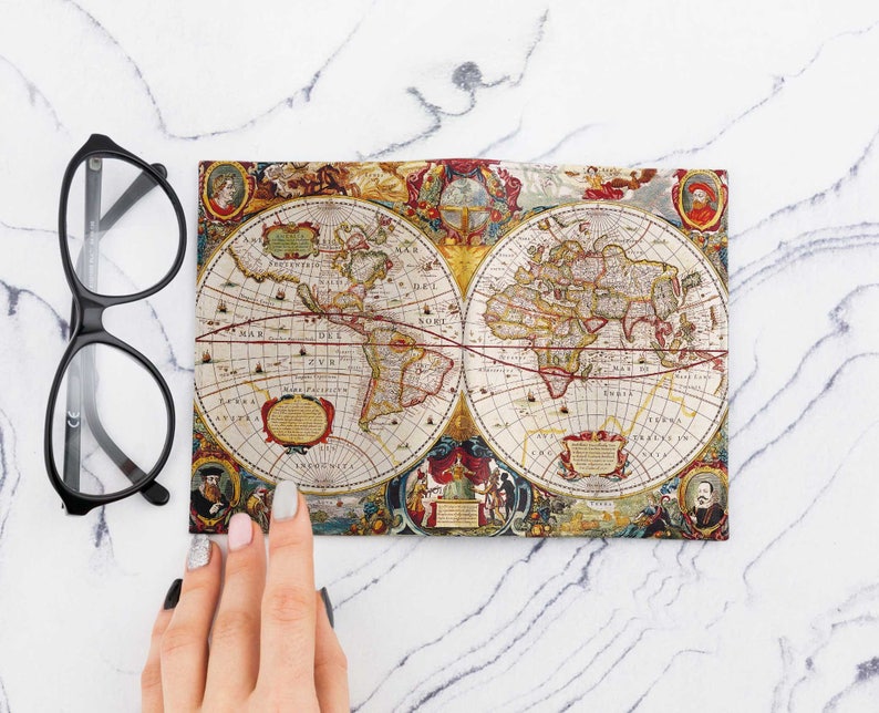 World Map Personalized Passport Cover Leather Cover Passport Etsy