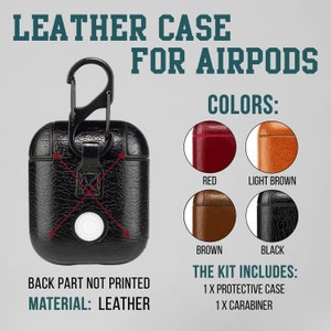 Leather AirPod Case Red Hearts AirPods Cover Apple AirPods Fashionable Cover AirPods Stuff Art Hearts AirPods Accessories CP6217 image 5
