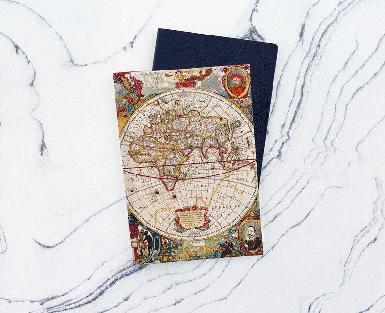 World Map Personalized Passport Cover Leather Cover Passport Etsy