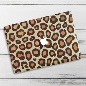 Personalized Brown Leopard Grain MacBook Case for Pro 13, Fits MacBook Pro 13, 14, 15, 16 2022 SA0055 MacBook Air/Pro Case M1-M3