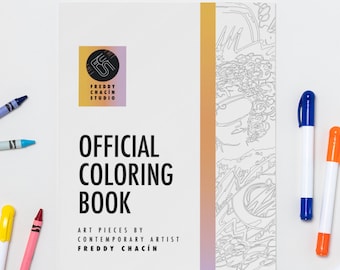 Abstract Art Coloring Book by Freddy Chacín (Digital Download)