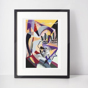 Limited Edition Wall Art Print (1/100 &quot;La imaginacion y la vista&quot; by F. Chacín 8.5 x 11”) Modern Abstract Art Holiday Gift for Collectors