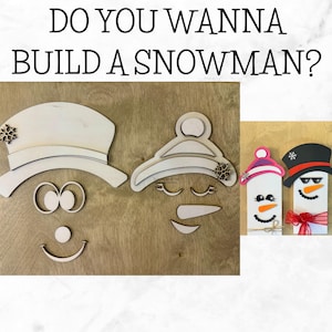 Laser Cut Snowman Faces – 20+ Styles to Mix and Match – Great for DIY Winter Crafts & Holiday Decor – Deluxe Packs with Hats and Snowflakes