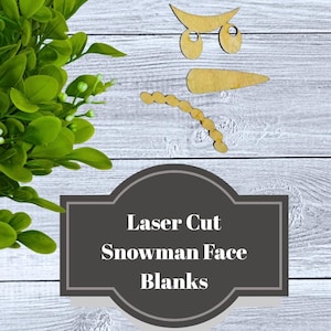 Snowman Face Wood Cutout – Laser Cut DIY Christmas Craft for 1x4 Board | Winter Decor for Painting, Kids Crafts, Holiday Projects