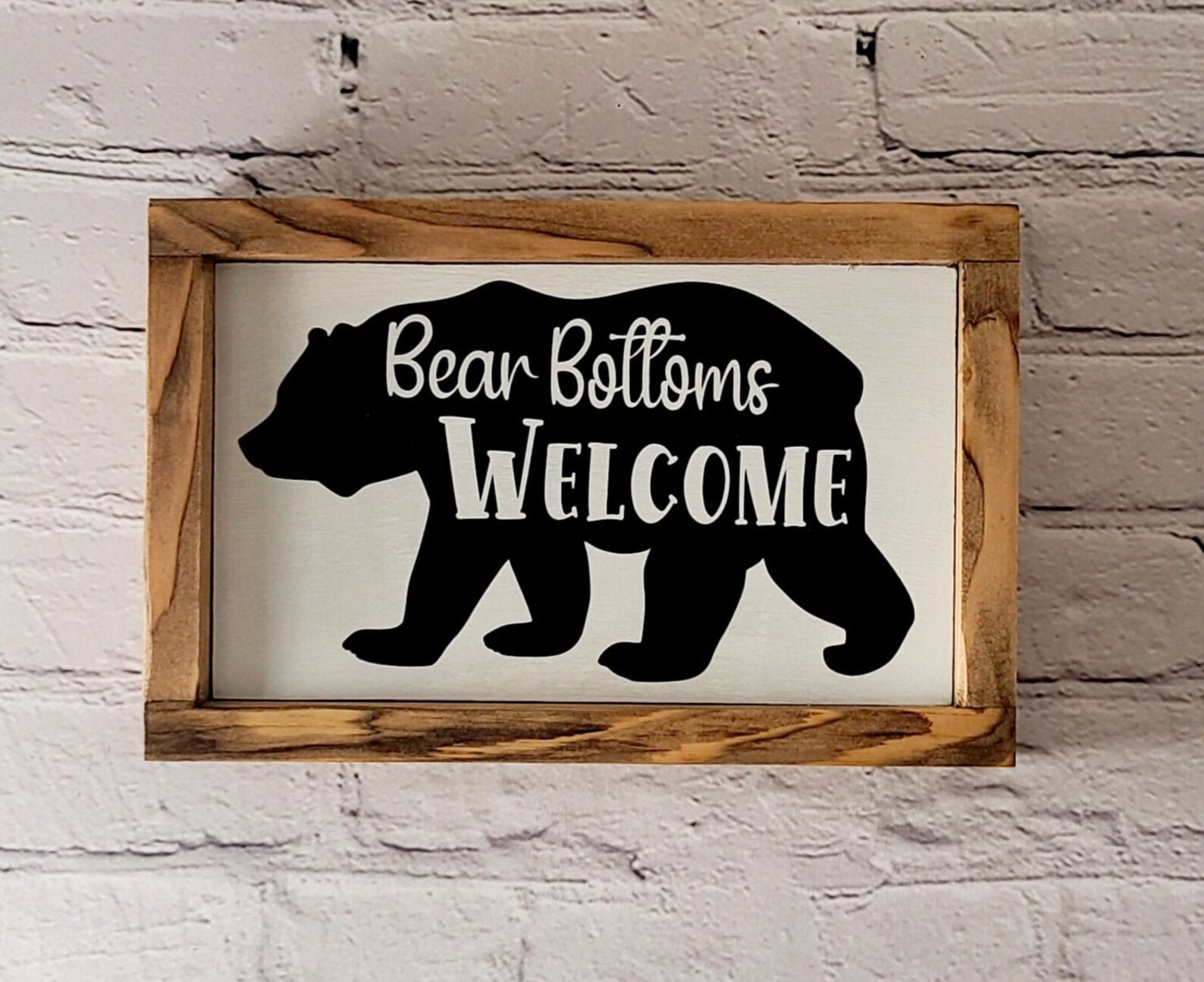 Bear sign funny bathroom decor Bear Bottoms Etsy
