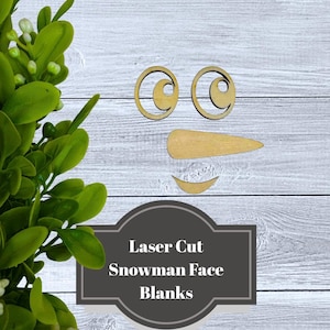 Snowman Face Wood Cutout – Laser Cut DIY Christmas Craft for 1x4 Board | Winter Decor for Painting, Kids Crafts, Holiday Projects