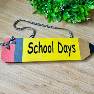 Signo de lápiz, decoración del aula- Días escolares