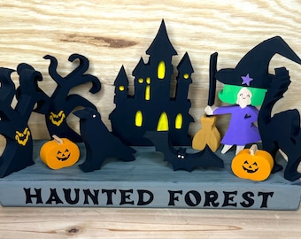 Haunted Forest- Witch and spooky Castle-Halloween Decor