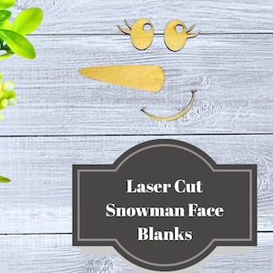 Snowman Face Wood Cutout – Laser Cut DIY Christmas Craft for 1x4 Board | Winter Decor for Painting, Kids Crafts, Holiday Projects