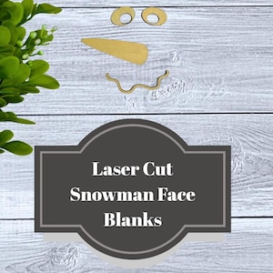 Snowman Face Wood Cutout – Laser Cut DIY Christmas Craft for 1x4 Board | Winter Decor for Painting, Kids Crafts, Holiday Projects
