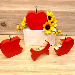 Wooden Apple Decor- tiered tray decor- Fall/Autumn decorations