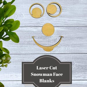 Snowman Face Wood Cutout – Laser Cut DIY Christmas Craft for 1x4 Board | Winter Decor for Painting, Kids Crafts, Holiday Projects