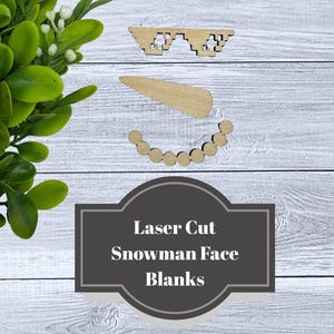 Snowman Face Wood Cutout – Laser Cut DIY Christmas Craft for 1x4 Board | Winter Decor for Painting, Kids Crafts, Holiday Projects