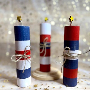 Fourth of July tiered tray decor, summer decor, patriotic decor, red, white, and blue