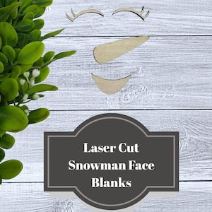 Snowman Face Wood Cutout – Laser Cut DIY Christmas Craft for 1x4 Board | Winter Decor for Painting, Kids Crafts, Holiday Projects