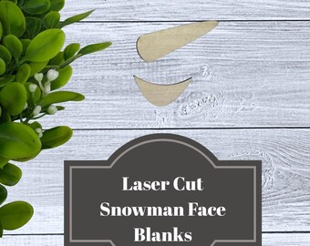 Lasergesneden sneeuwpop gezicht houten uitsnede: doe-het-zelf kerstcadeau, bord van 1 x 4