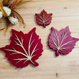 3D Wooden Maple Leaf Shelf Sitter: Fall Decor
