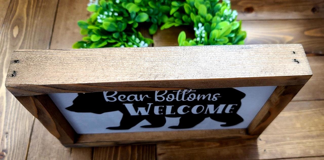Bear sign funny bathroom decor Bear Bottoms Etsy