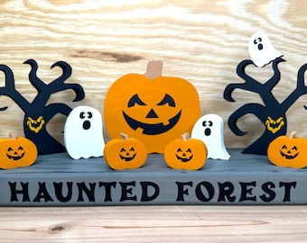 Haunted Forest- pumpkin, ghost , spooky tree decor