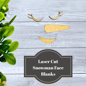 Snowman Face Wood Cutout – Laser Cut DIY Christmas Craft for 1x4 Board | Winter Decor for Painting, Kids Crafts, Holiday Projects
