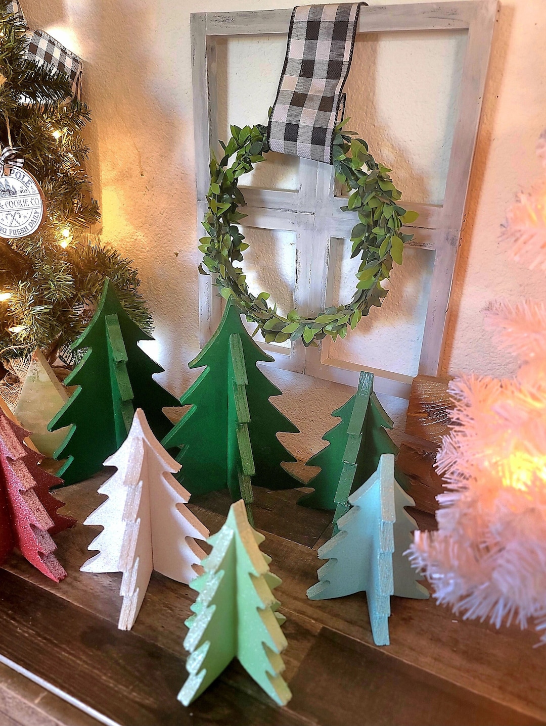 Handcrafted 3D Wooden Christmas Trees - Custom Sizes, Colors, and ...