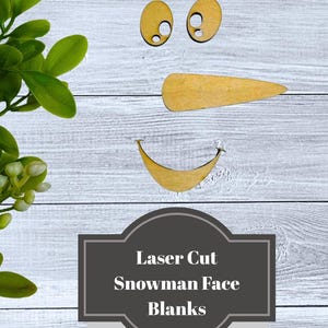 Snowman Face Wood Cutout – Laser Cut DIY Christmas Craft for 1x4 Board | Winter Decor for Painting, Kids Crafts, Holiday Projects