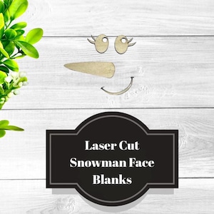 Snowman Face Wood Cutout – Laser Cut DIY Christmas Craft for 1x4 Board | Winter Decor for Painting, Kids Crafts, Holiday Projects