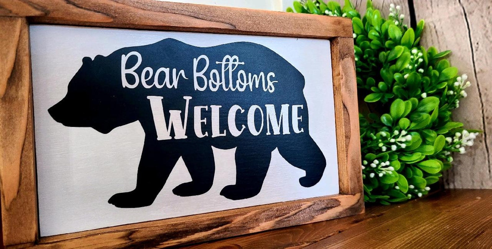 Bear Bottoms Wooden Sign for Bathroom Bear Decor Etsy