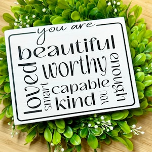 You are- daily affirmation sign