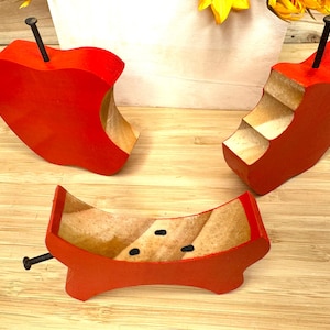 Wooden Apple Decor- tiered tray decor- Fall/Autumn decorations
