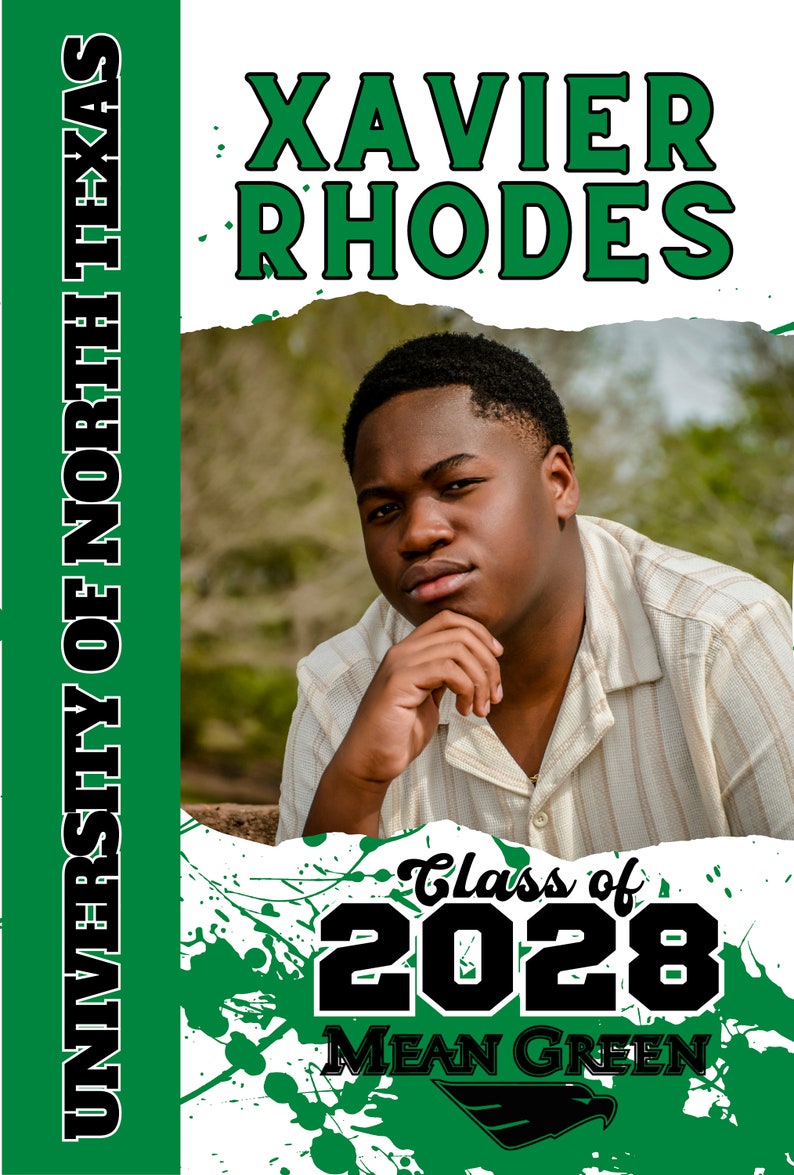 Digital Design Grad Templates Grad Editable Graduation Garden Flag