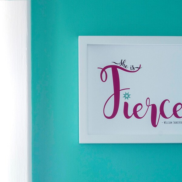 She is Fierce Print - Etsy