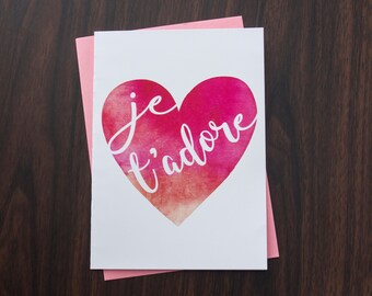 Je T Adore Art Print Etsy Je T Adore Art Print Etsy