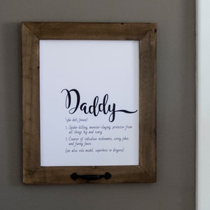 Druckbares Geburtstagsgeschenk für Papa | Sofortiger Download Dad's Birthday Print | Danke Papa | Definition of a Daddy Print | Vatertag Print