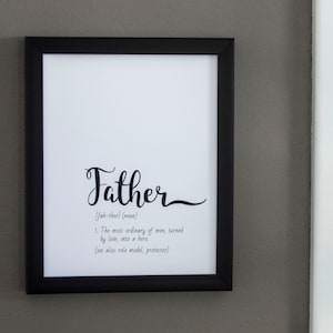 Druckbares Geburtstagsgeschenk für den Vater | Sofortiger Download Vaters Geburtstag Druck | Danke Vater | Definition eines Vaters Poster | Vater Druck